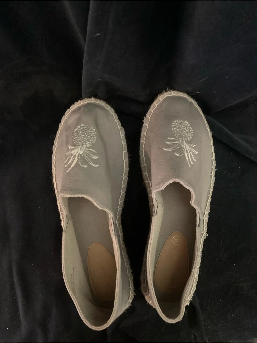 Charlie Paige Taupe Canvas Pineapple Espadrilles